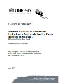 Reformas Estatales, Fortalecimiento Institucional y Políticas de Movilización de Recursos en Nicaragua: El Caso del Sector de la Salud